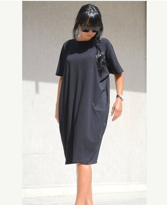short black jersey dress