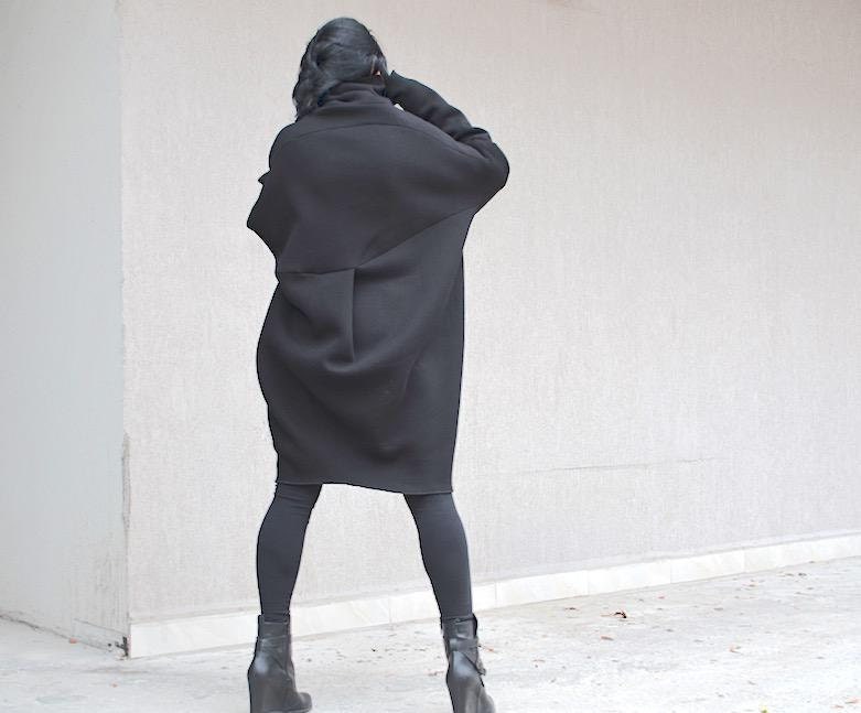 black tunic sweater dress