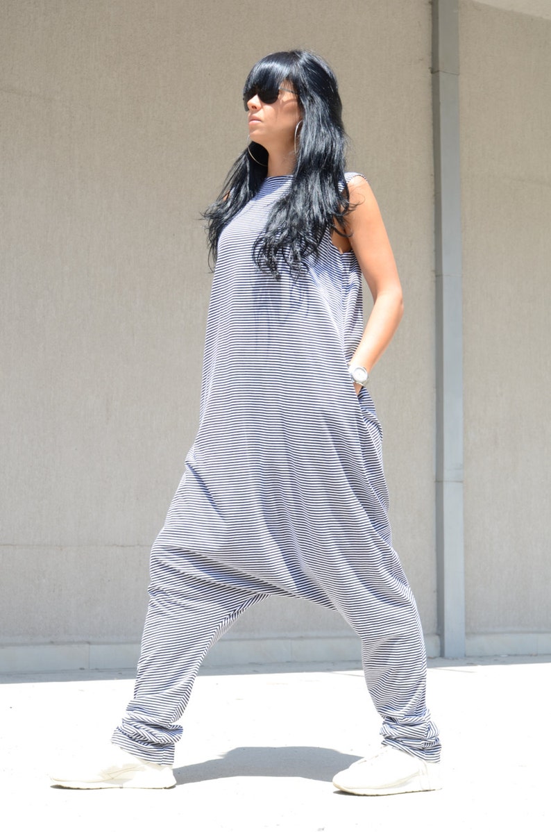 HAREM ROMPER WOMEN Baggy Rompers Sleeveless Modern Etsy