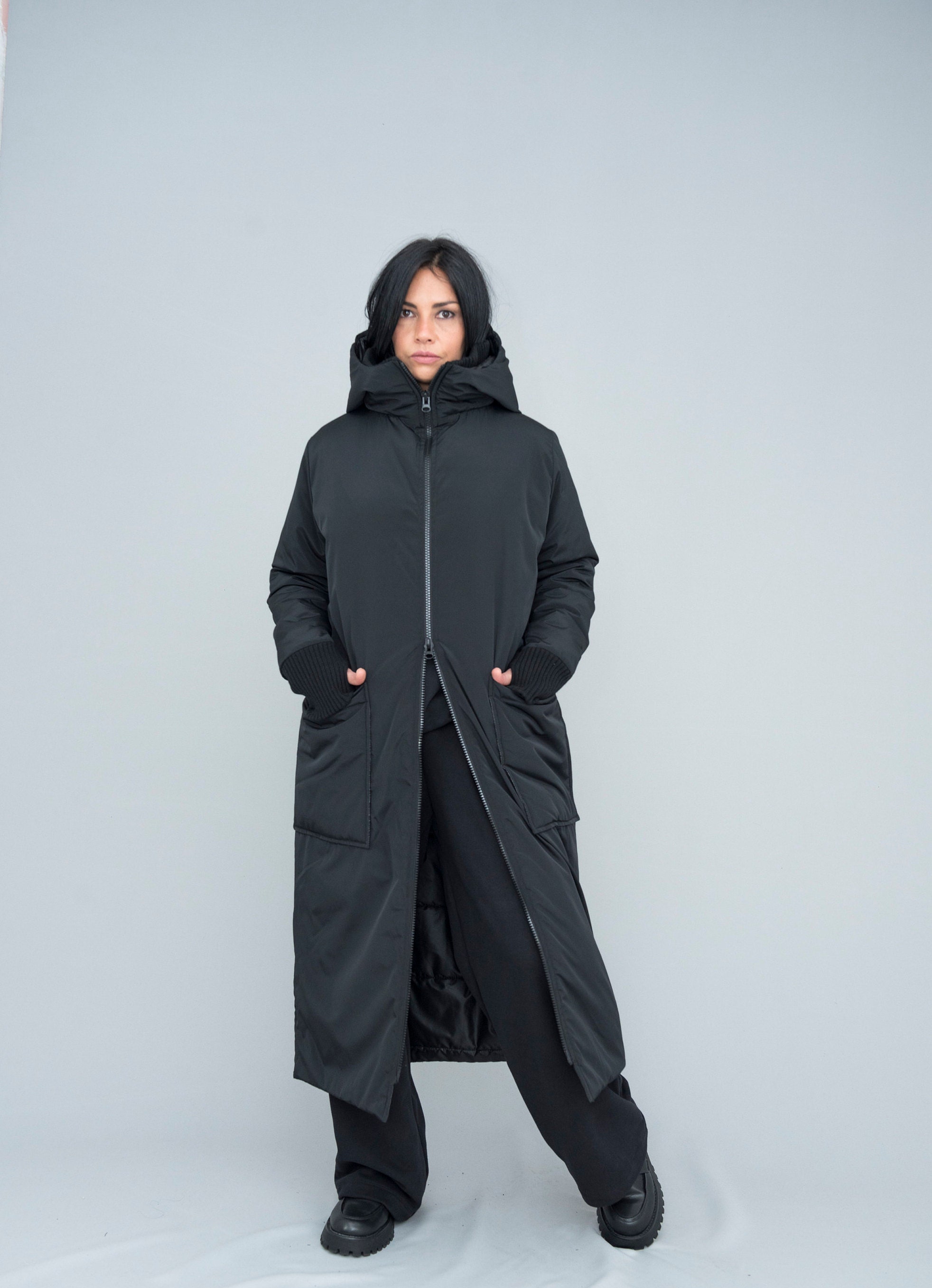 Down quilted deals long puffer dress
