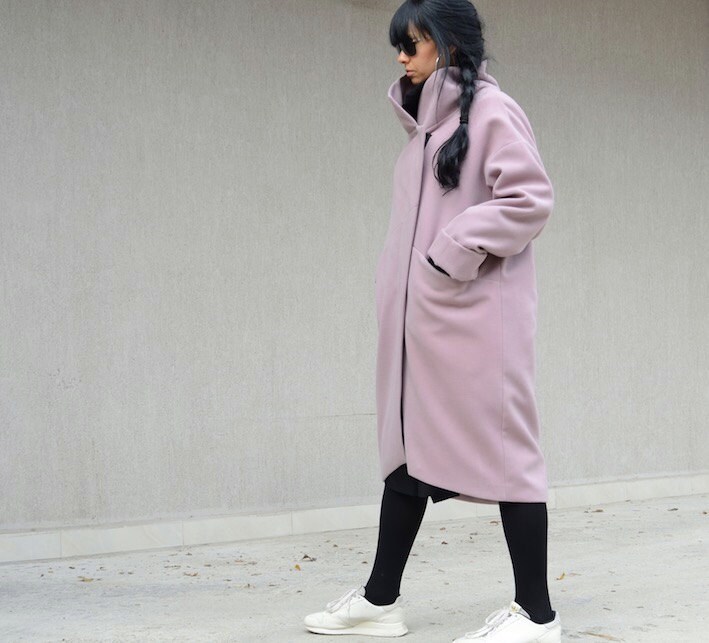 neon pink coat