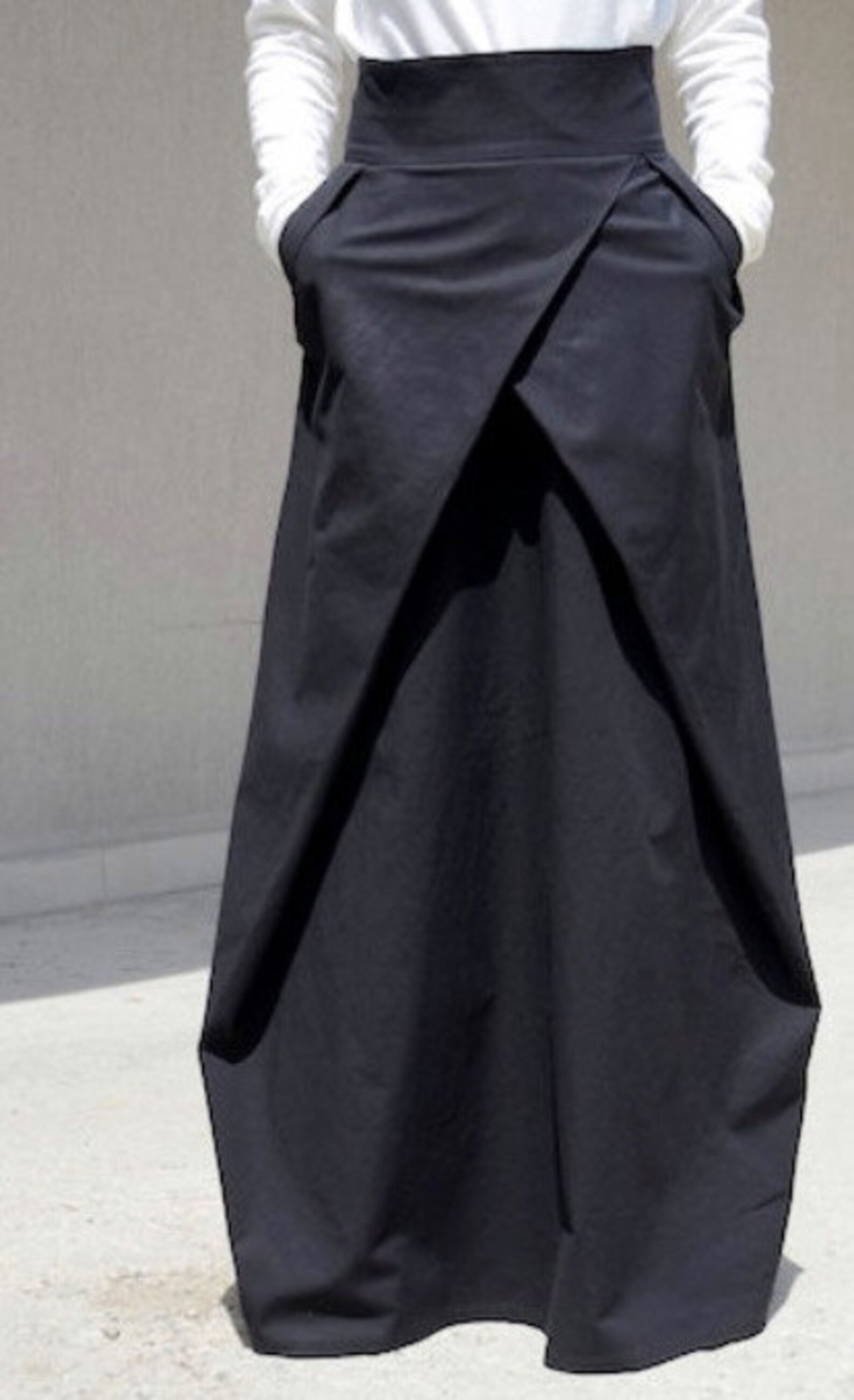 Modern High Waisted Skirt Loose Gothic Skirt Bohemian Cotton - Etsy