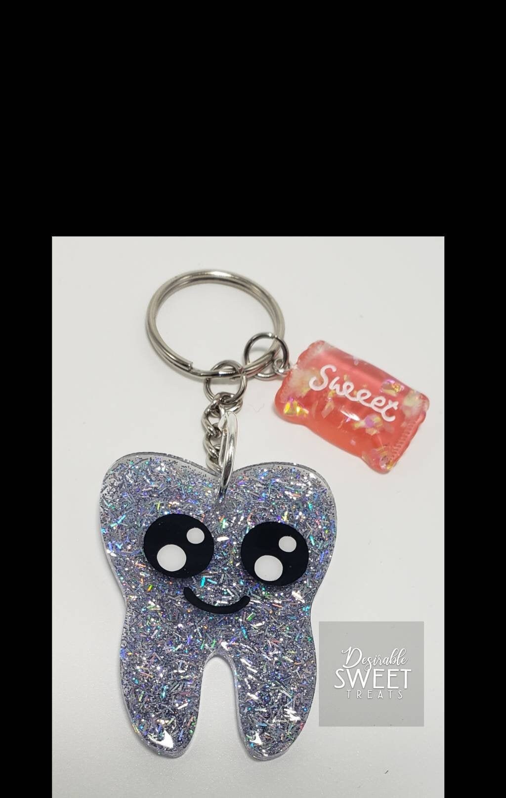 Dental Tooth Keychain with Charm Etsy