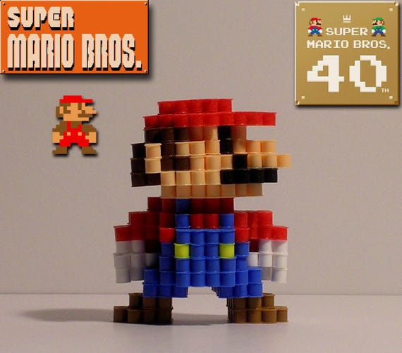SUPER MARIO BROS. - 3D Mario (pixel Bead Figure) - Etsy