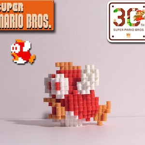 SUPER MARIO BROS. - 3D Cheep Cheep (Pixel Bead Figure)