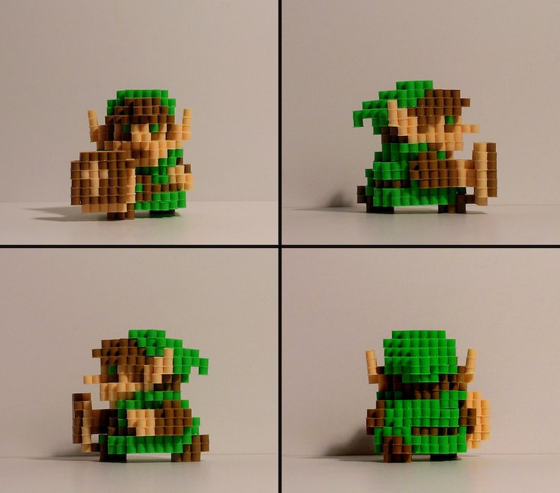 The Legend Of ZELDA 3D Link Pixel Bead Figure | Etsy