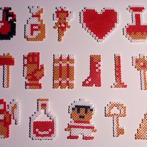 ZELDA II - Items (Pixel Bead Sprites)