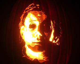 HALLOWEEN - MICHAEL MYERS (handgeschnitzte Schaum Kürbis 12")