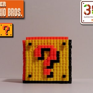 SUPER MARIO BROS. 3D Question Mark Block Pixel Bead Figure image 1