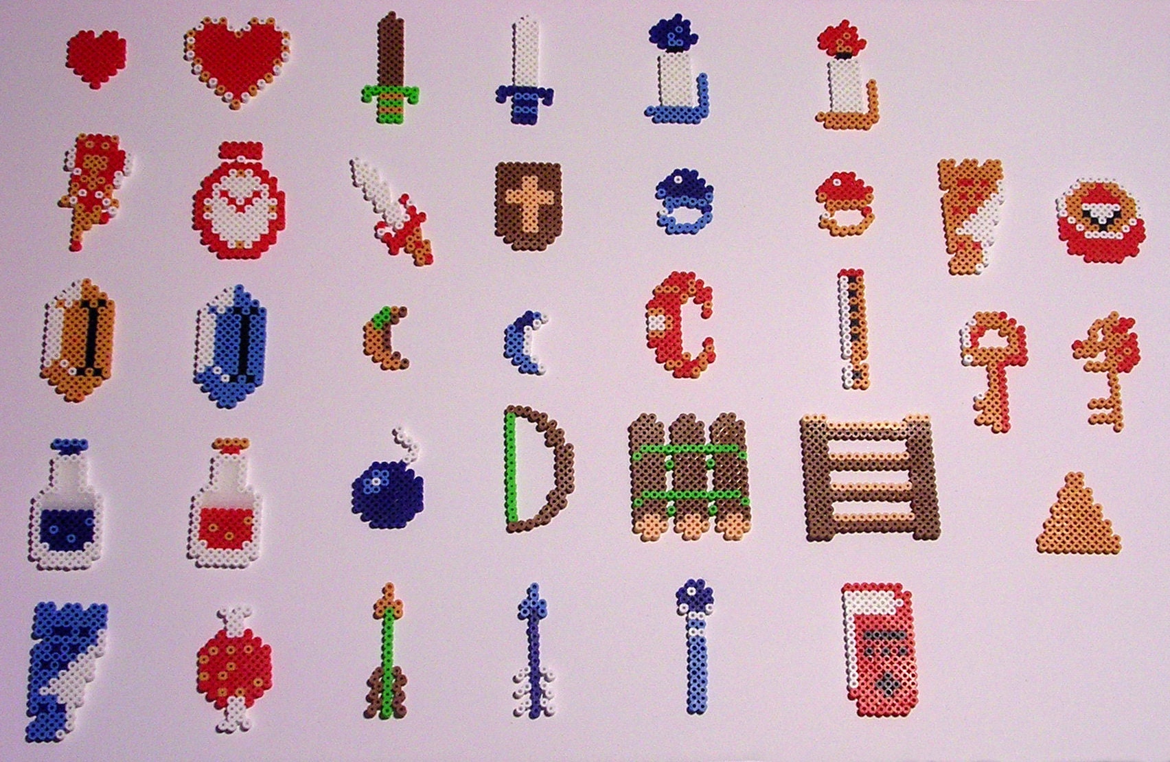 LEGEND OF ZELDA - All of Treasures Items (pixel Bead Sprites