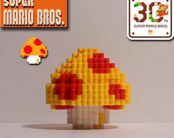 SUPER MARIO BROS. - 3D Mushroom (Pixel Bead Figure)