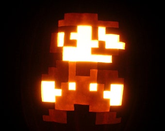 SUPER MARIO BROS. - Mario (Hand-Carved Foam Pumpkin 12")
