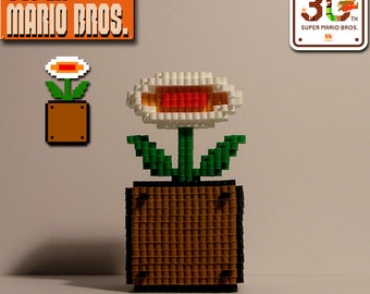 SUPER MARIO BROS. - 3D Fire Flower (Pixel Bead Figure)