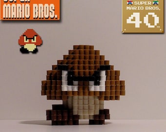 SUPER MARIO BROS. - 3D Goomba (Pixel Bead Figure)