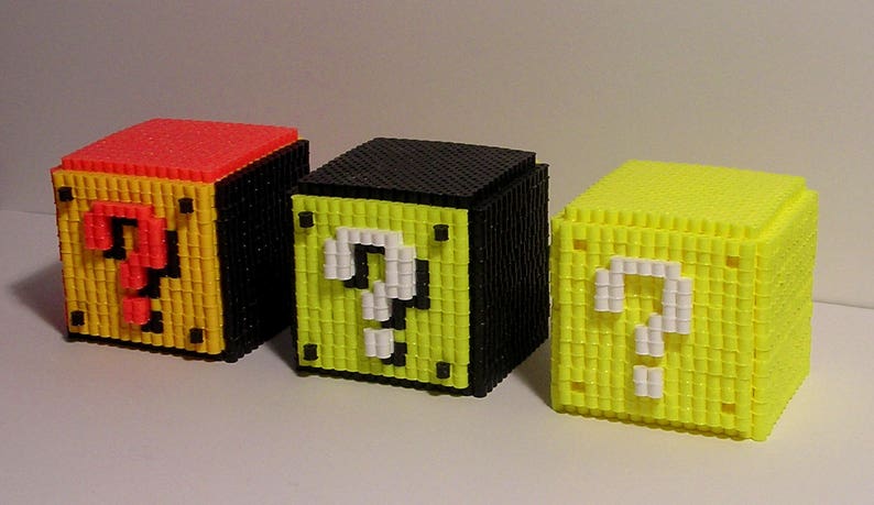 SUPER MARIO BROS. 3D Question Mark Block Pixel Bead Figure image 4