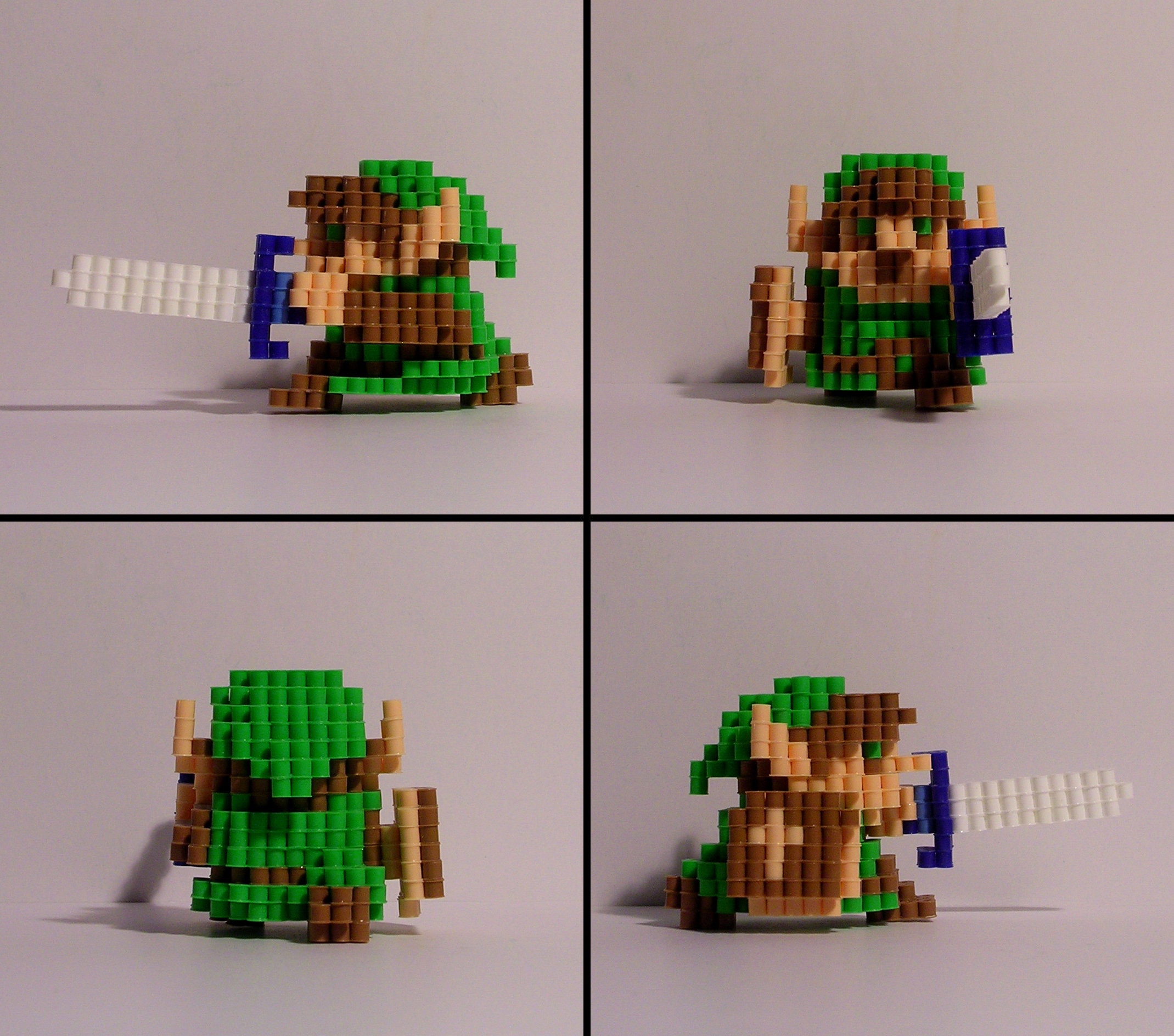 The Legend of ZELDA 3D Attack Link pixel Bead Figure 