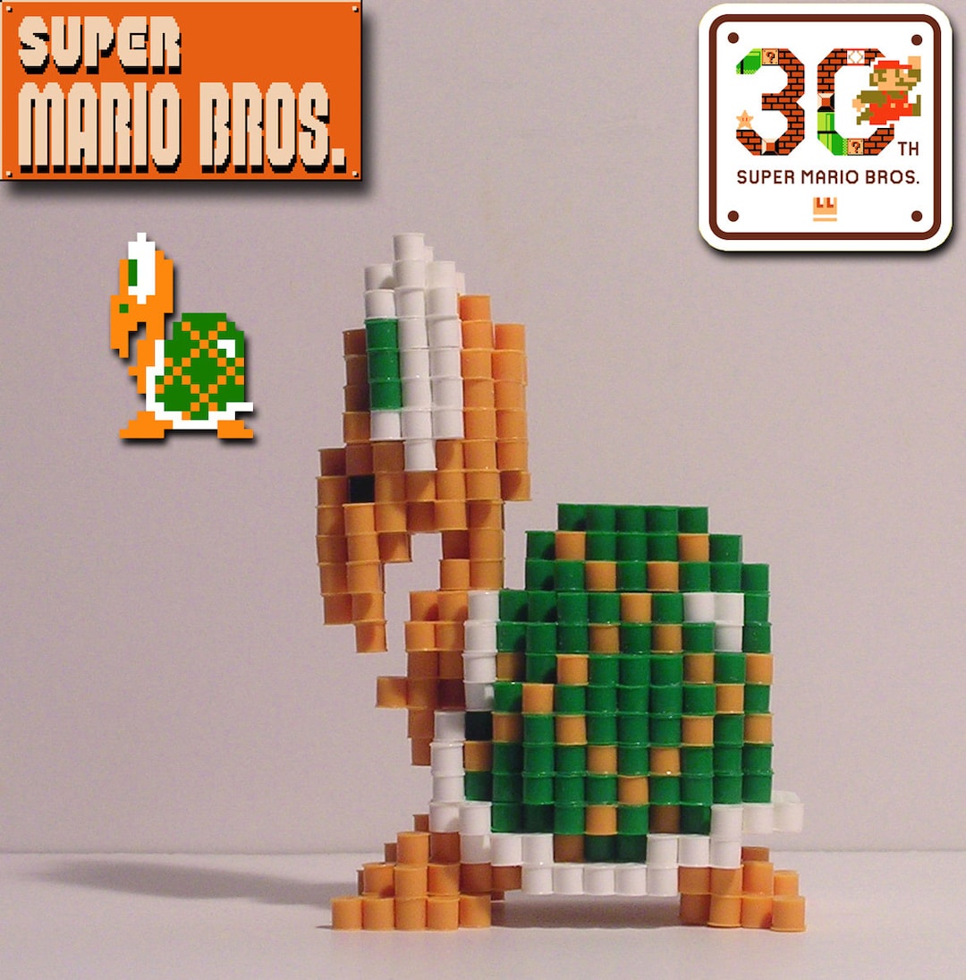 SUPER MARIO BROS. 3D Koopa Troopa pixel Bead Figure Etsy Canada