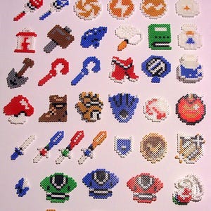 ZELDA: A Link to the Past - Inventory Items (Pixel Bead Sprites)