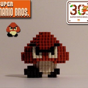 SUPER MARIO BROS. - 3D Goomba (Pixel Bead Figure)