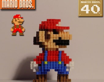 SUPER MARIO BROS. - 3D Transformation Mario (Pixel Bead Figure)