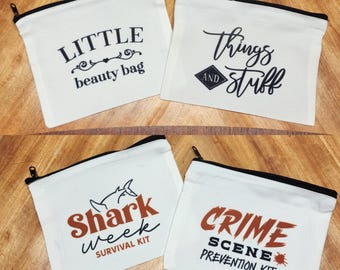 Custom Quote Cosmetic Bag – Makeup Pouch, Travel Organizer, Zipper Pouch