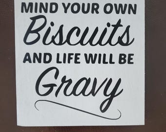 Kitchen Painted Wood Signs 8in x 8in