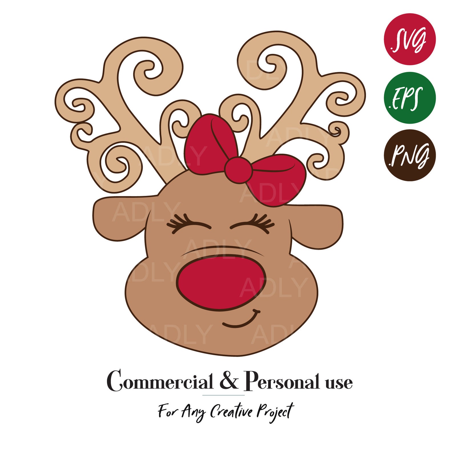 Girl Reindeer SVG