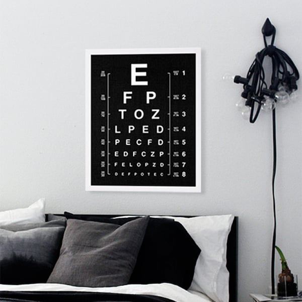 Eyechart Poster Etsy