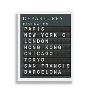 Old Travel Poster Modern Wall Art City Art Print Paris NYC London Chicago San Francisco Customized City Print Travel Print Living Room Decor