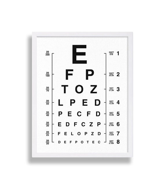 Eye Chart Art Print
