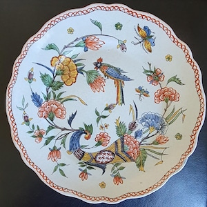 Late 19th c French faience plate by Desvres