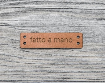 Etiquetas de cuero hechas a mano - etiquetas para coser, 10 piezas