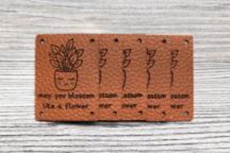 Designer Label Set Bloom & Flower, Florapap or Apple-effect Faux ...