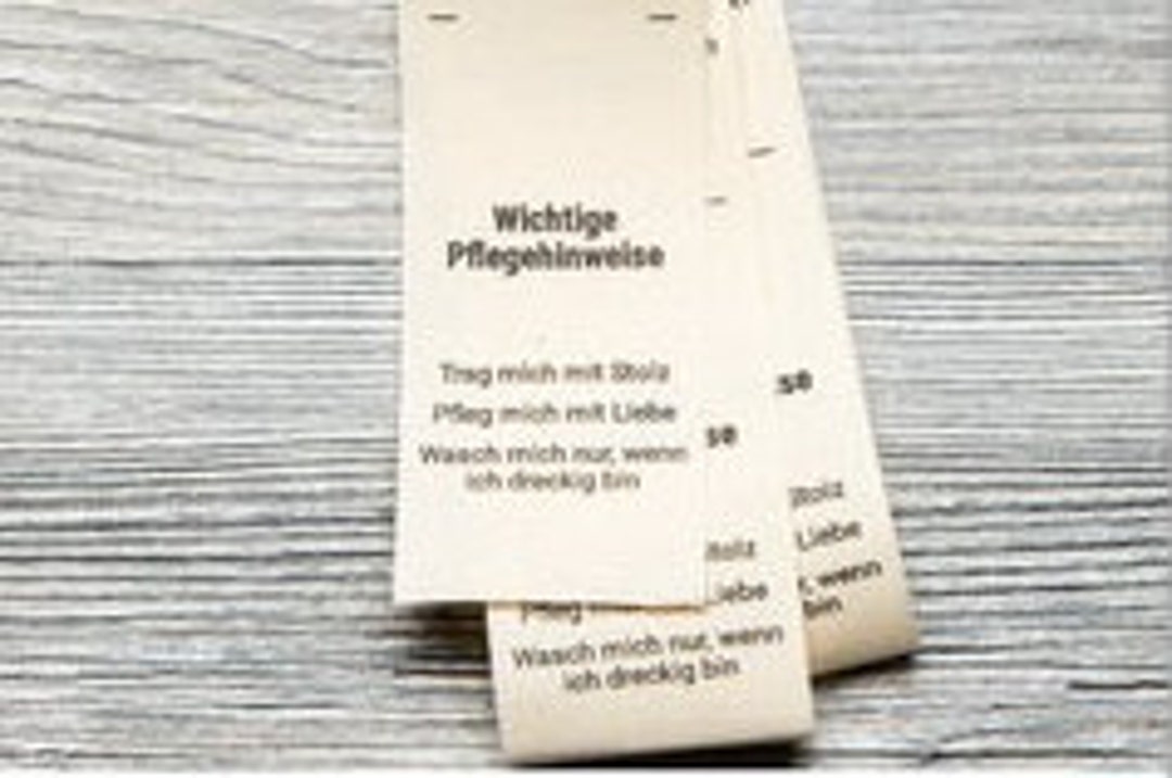 Statement Labels 10 Printed Statement Care Labels Made From Organic Cotton Yarn for ...