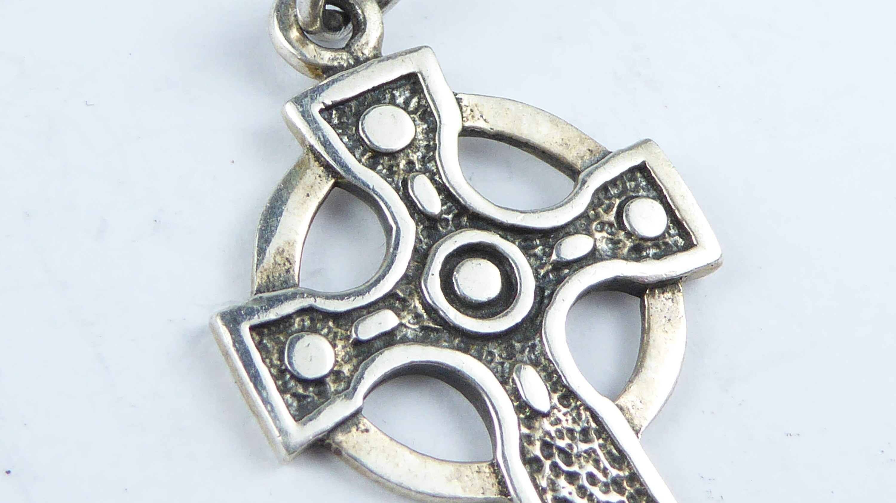 Celtic cross Silver pendant stamped 925 | Etsy