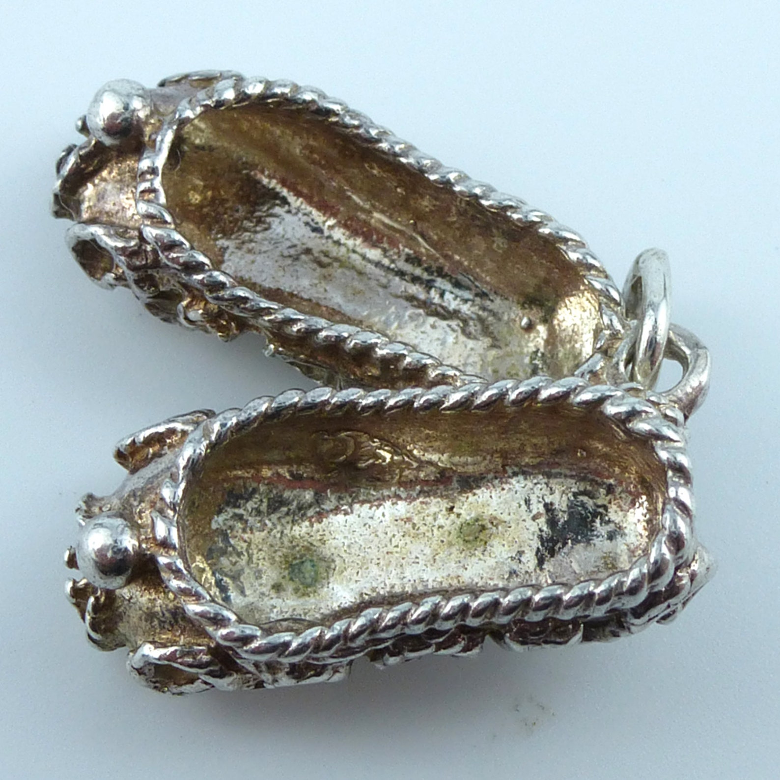vintage silver bracelet charm - ballet shoes vintage silver bracelet charm - ballet shoes