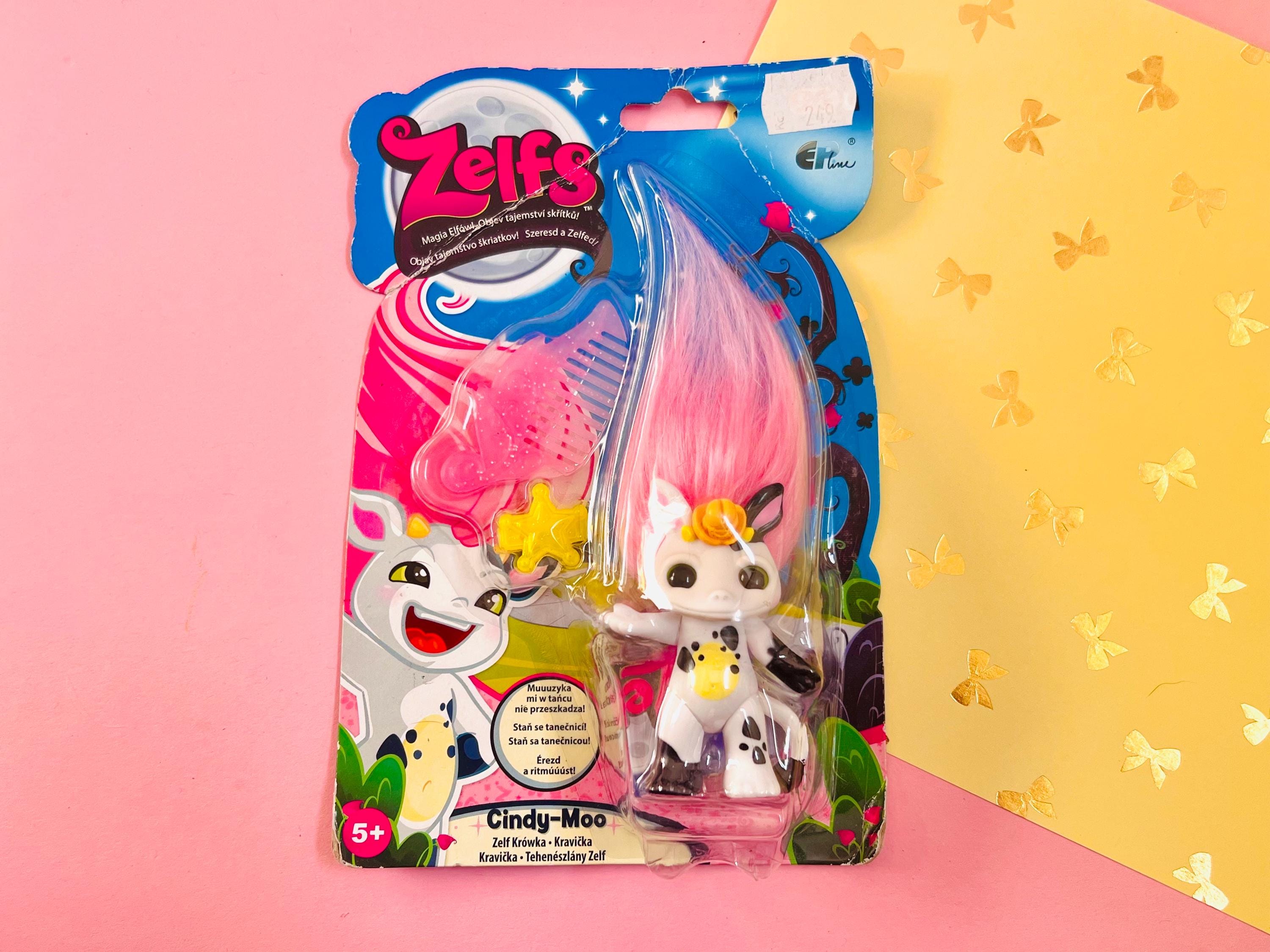 アート・デザイン・音楽 Samozveri: Selbst gemachte Tiere Zelfs Troll Cindy-moo Cow Retro NIB New in Box Action Y2k Figure