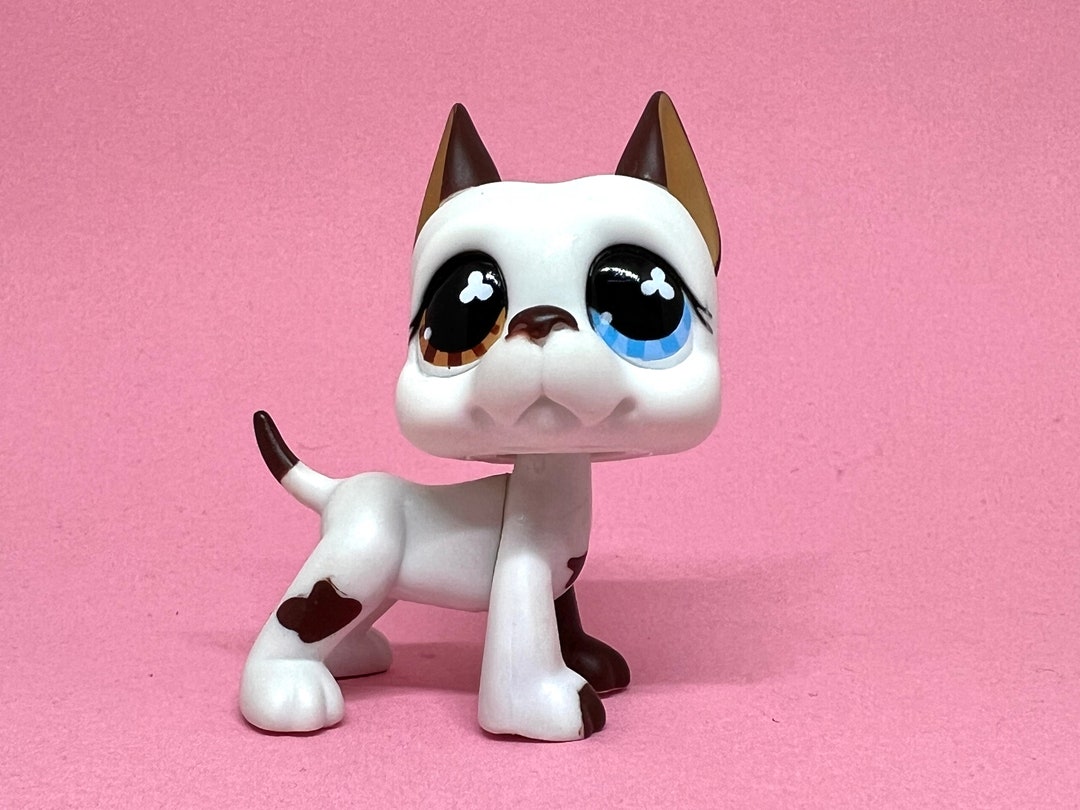 Littlest Pet Shop LPS Authentic #577 Great Dane White Tom