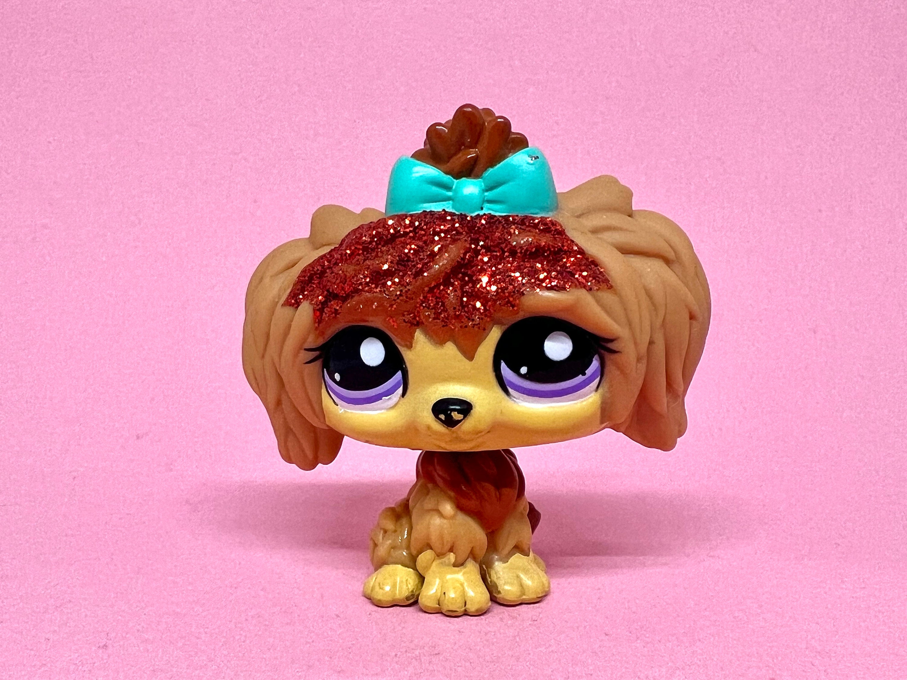 Littlest Pet Shop Authentic LPS Glitter Maltese Dog #2286 Hasbro