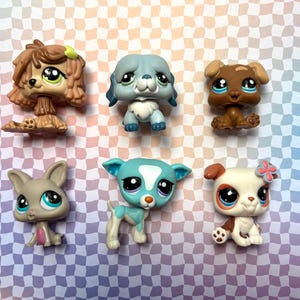 LPS Littlest Pet Shop - ELIGE una mascota: 6 perros, incluido EURO, para elegir - Figuras coleccionables Hasbro Authentic / Y2K, figuras de nostalgia