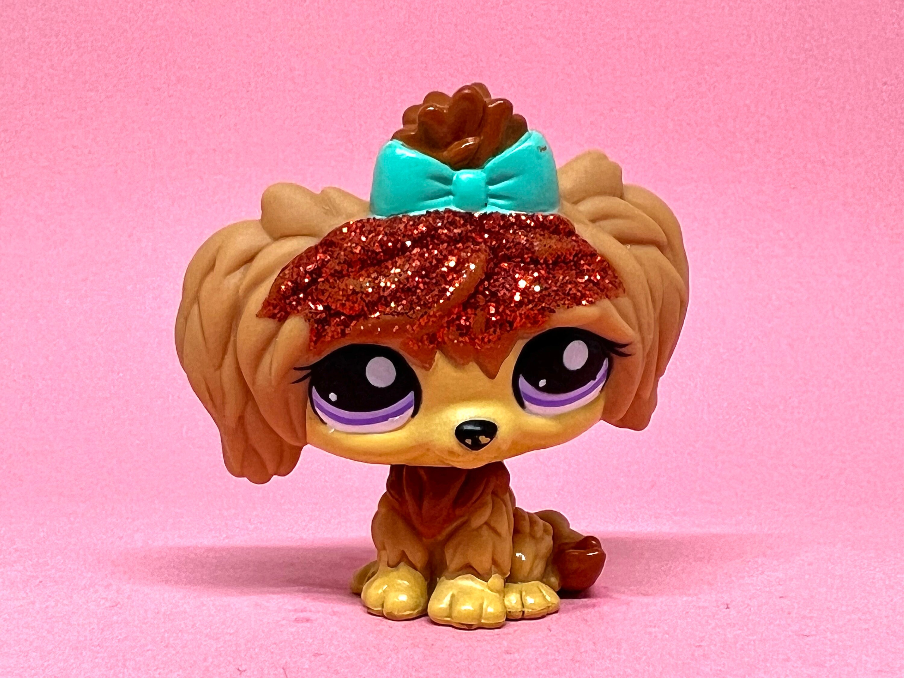 Littlest Pet Shop Authentic LPS Glitter Maltese Dog 2286 Hasbro Etsy