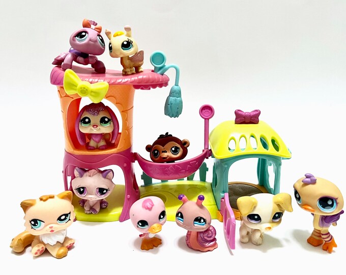 Littlest Pet Shop Mini Playground Playset meow Manor With 10 Etsy