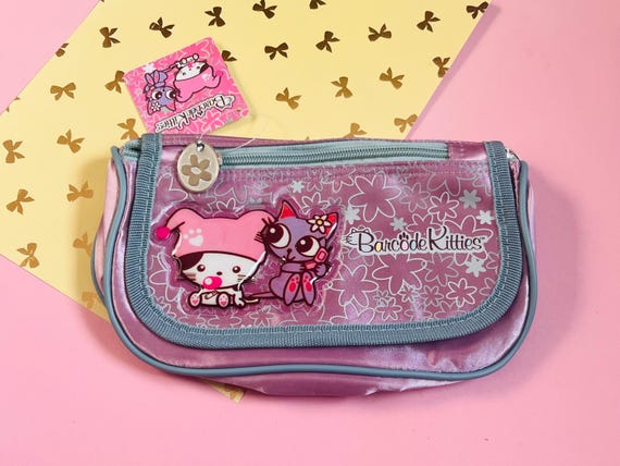 Barcode Kitties Vintage EURO Shiny Purple Pencil Case School