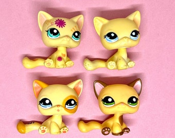 ELIGE UNA MASCOTA: LPS Littlest Pet Shop Auténtico gato sentado de pelo corto / Hasbro vintage