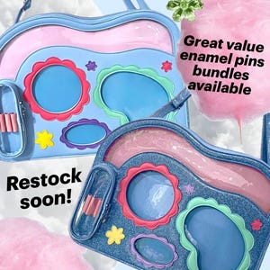 2000s Kids Nostalgia Ita Bag shoulder crossbody bag 13” laptop bag or Y3K kitten backpack or pins bundles / y2k nostalgia kidcore accessory