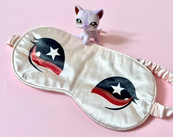 LPS ogen gepersonaliseerde aangepaste slaapmasker slaapmasker logeerpartij accessoire / Littlest Pet Shop Nostalgia