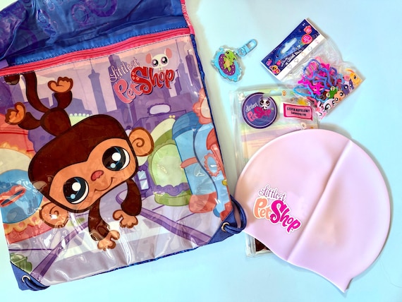 LPS Vintage Littlest Pet Shop EURO Sport Backpack Swim Cap, Epixy