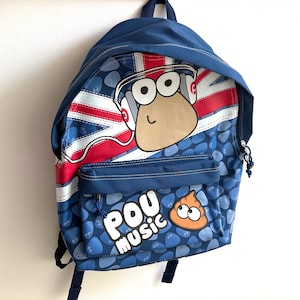 POU music nostalgic mobile game EURO school backpack beand new bag 2000s for boys and girls back to school / y2k nostalgia