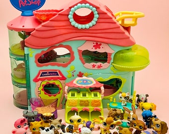 Littlest Pet Shop Authentieke LPS Biggest House speelset met 25 huisdieren en accessoires / Vintage Hasbro