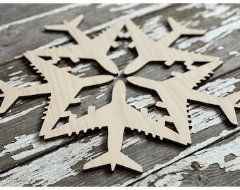 Airplane Star Tree Topper or Ornament: Aviation Snowflake Decoration for Pilots & Crew